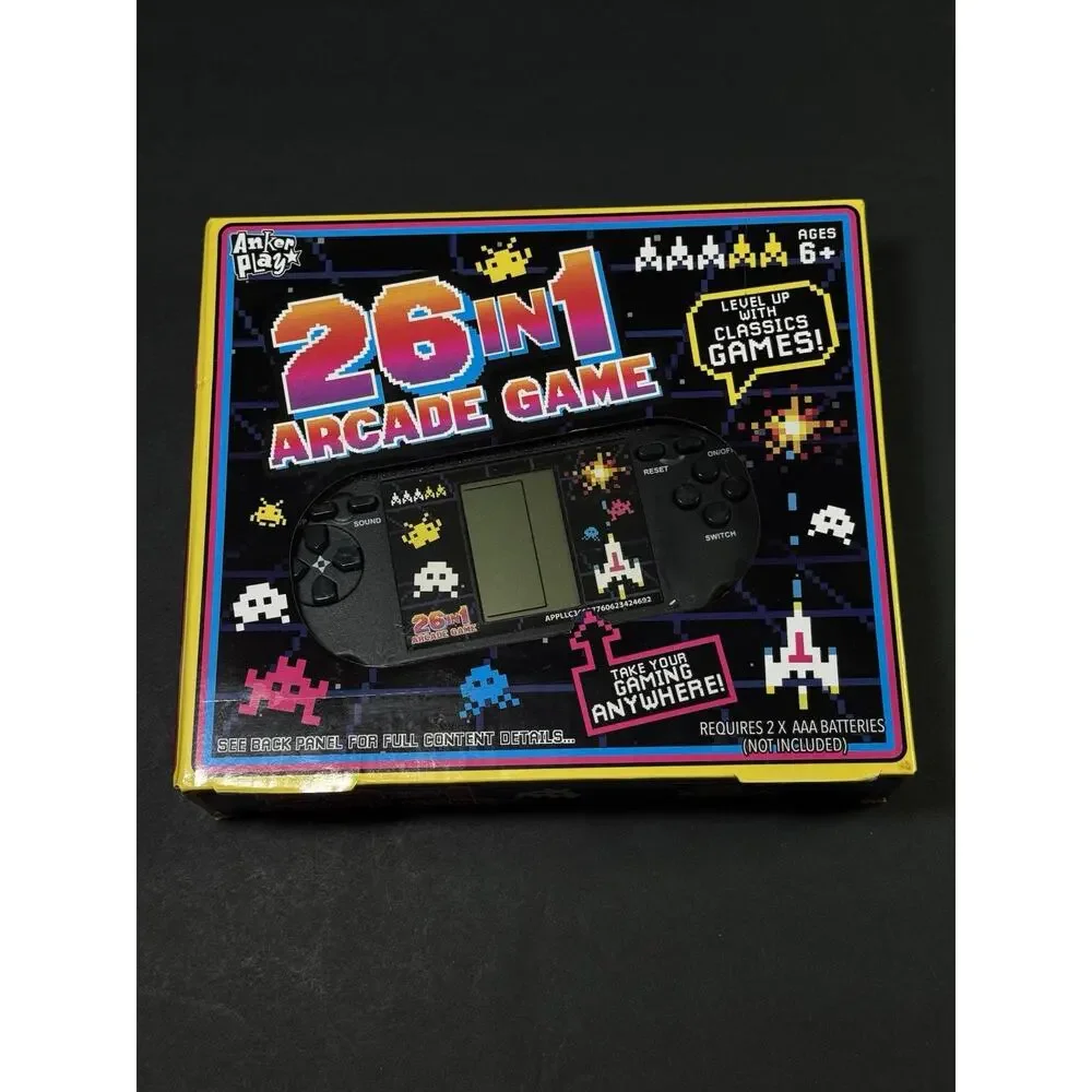 Anker play 26 in 1 Arcade games includes Tank Wars, handheld game Console